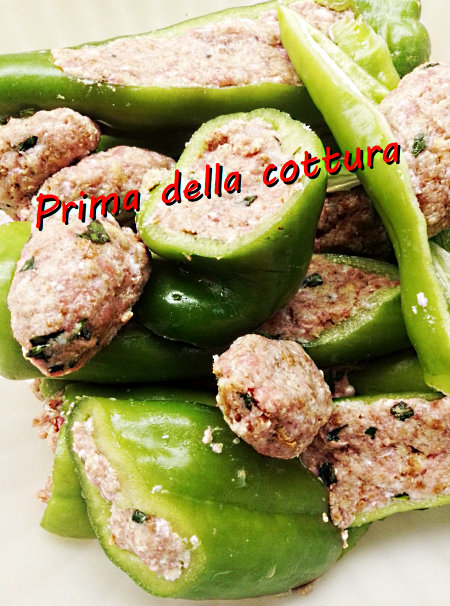 prima della cottura peperoni ripieni